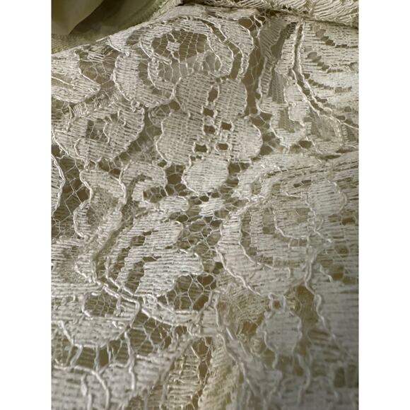 NWTGS Vintage Lilli Diamond PALE YELLOW Lace TIERED Dress SZ 16 - Picture 4 of 6